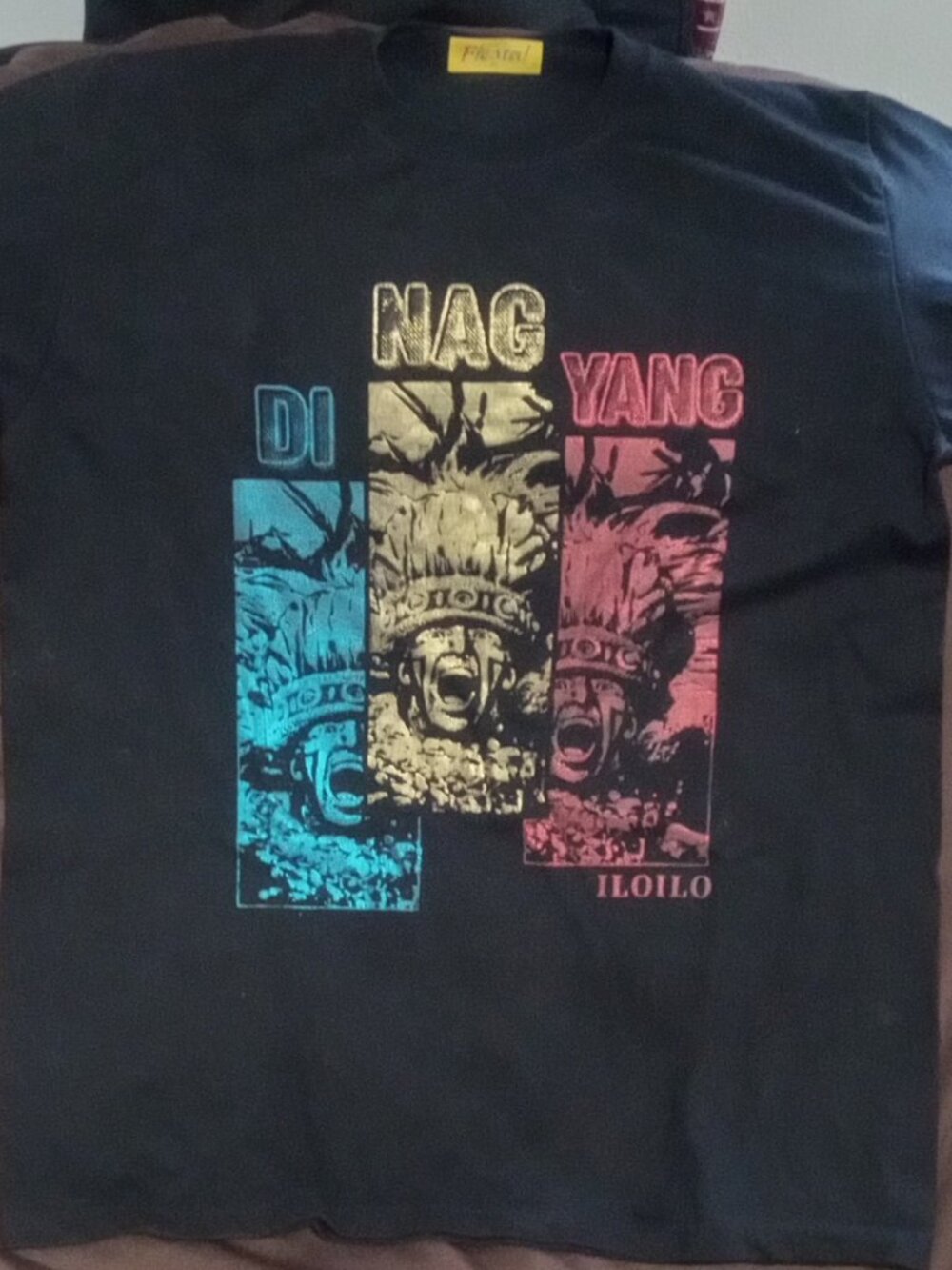 Official Dinagyang Festival Iloilo Philippines Graphic T-Shirt Black Size XL